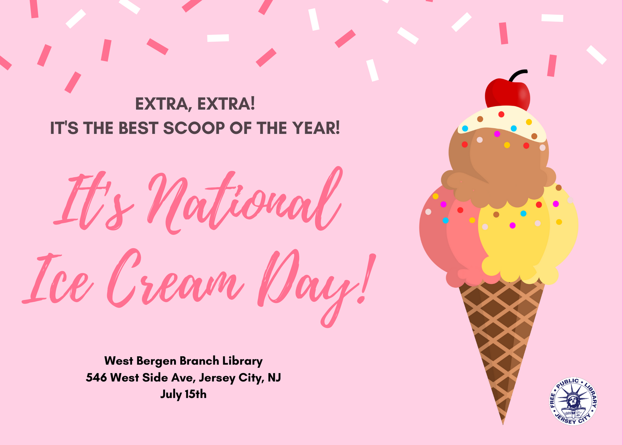 National Ice Cream Day JCFPL